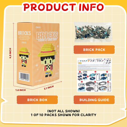 YaoYaoPlay Pirate Crew Mini Brick Set – 10 Pack