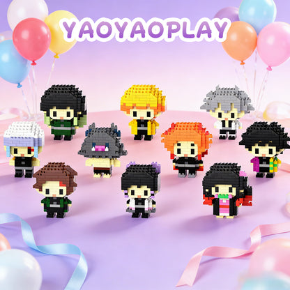 YaoYaoPlay Demon Squad Mini Brick Figure Set – 10 Pack