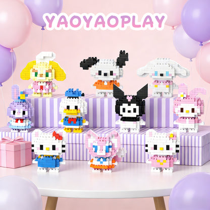 YaoYaoPlay Sanrio & Disney Mini Brick Figure Set – 10 Pack