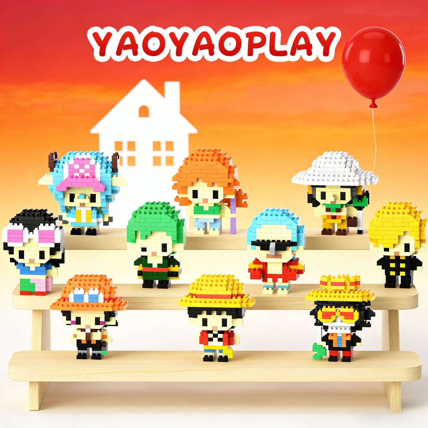 YaoYaoPlay Pirate Crew Mini Brick Set – 10 Pack