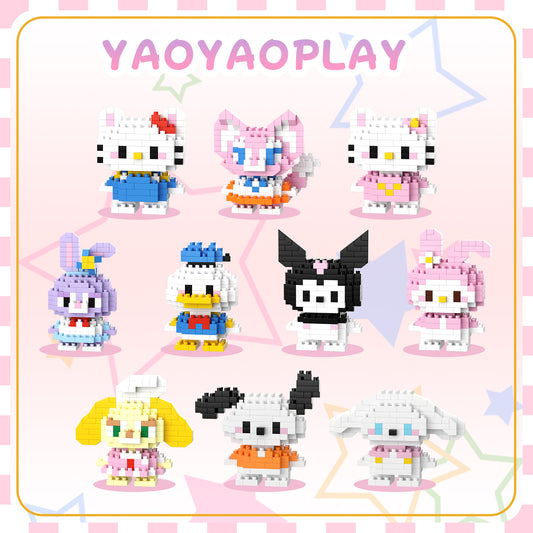 YaoYaoPlay Sanrio & Disney Mini Brick Figure Set – 10 Pack