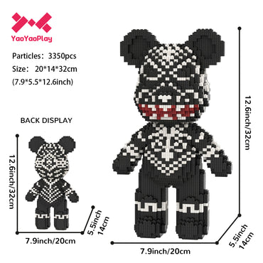 YaoYaoPlay Black Totem Medium Bear Building Blocks