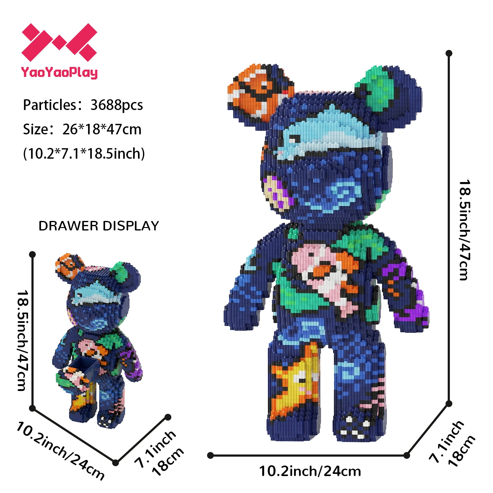 YaoYaoPlay Underwater World Large Bear Blocks