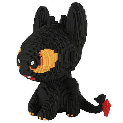 YaoYaoPlay How to Train Your Dragon Series – Toothless the Night Fury Building Block Set – 7035PCS