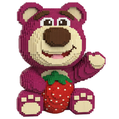 YaoYaoPlay Strawberry Large Bear Building Block Set
