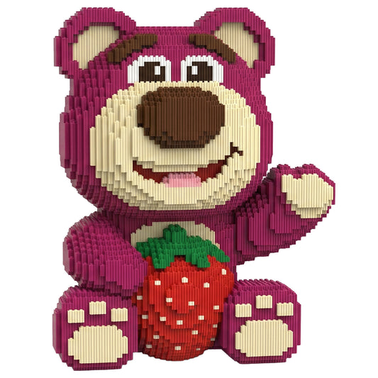 YaoYaoPlay Strawberry Large Bear Building Block Set