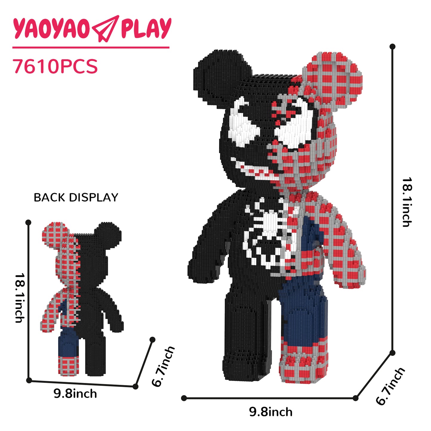 YaoYaoPlay Venom Spider-Man Medium Building Block Set