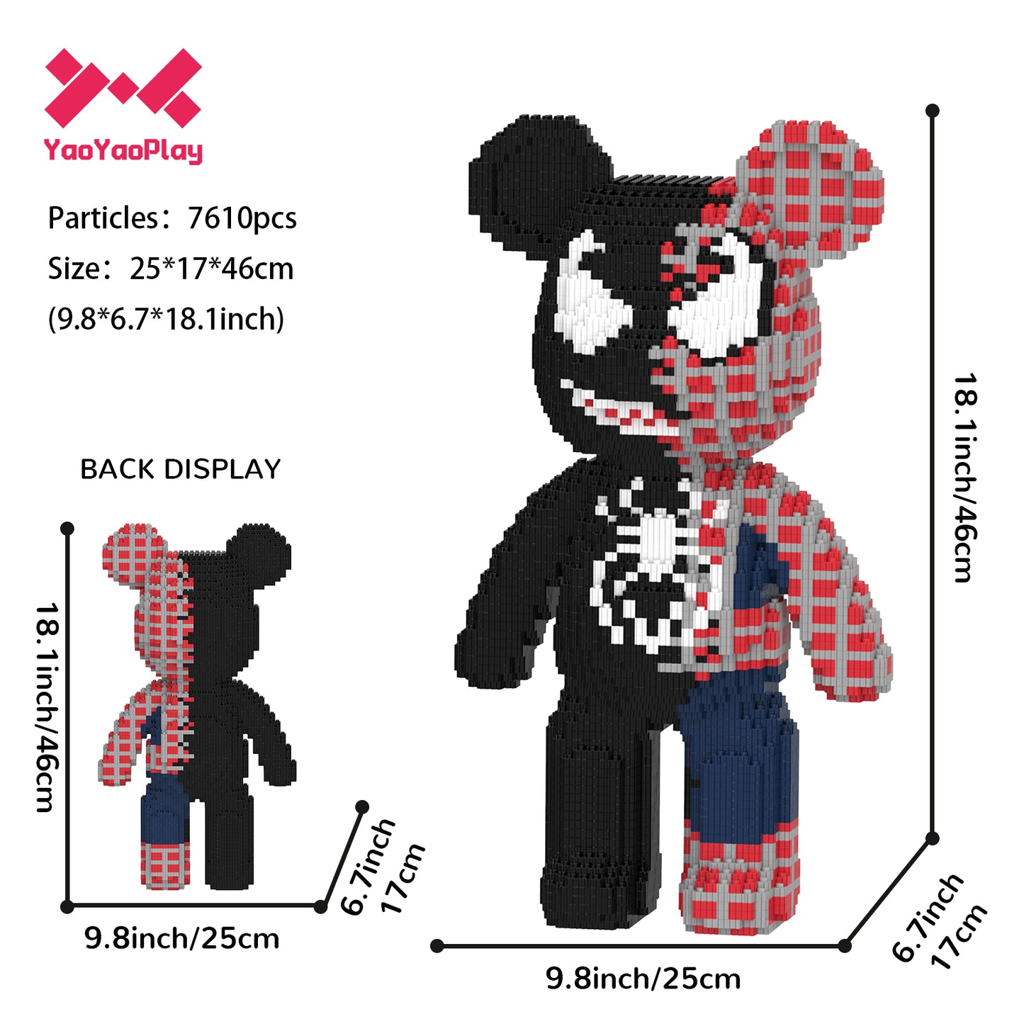 YaoYaoPlay Venom Spider-Man Medium Building Block Set