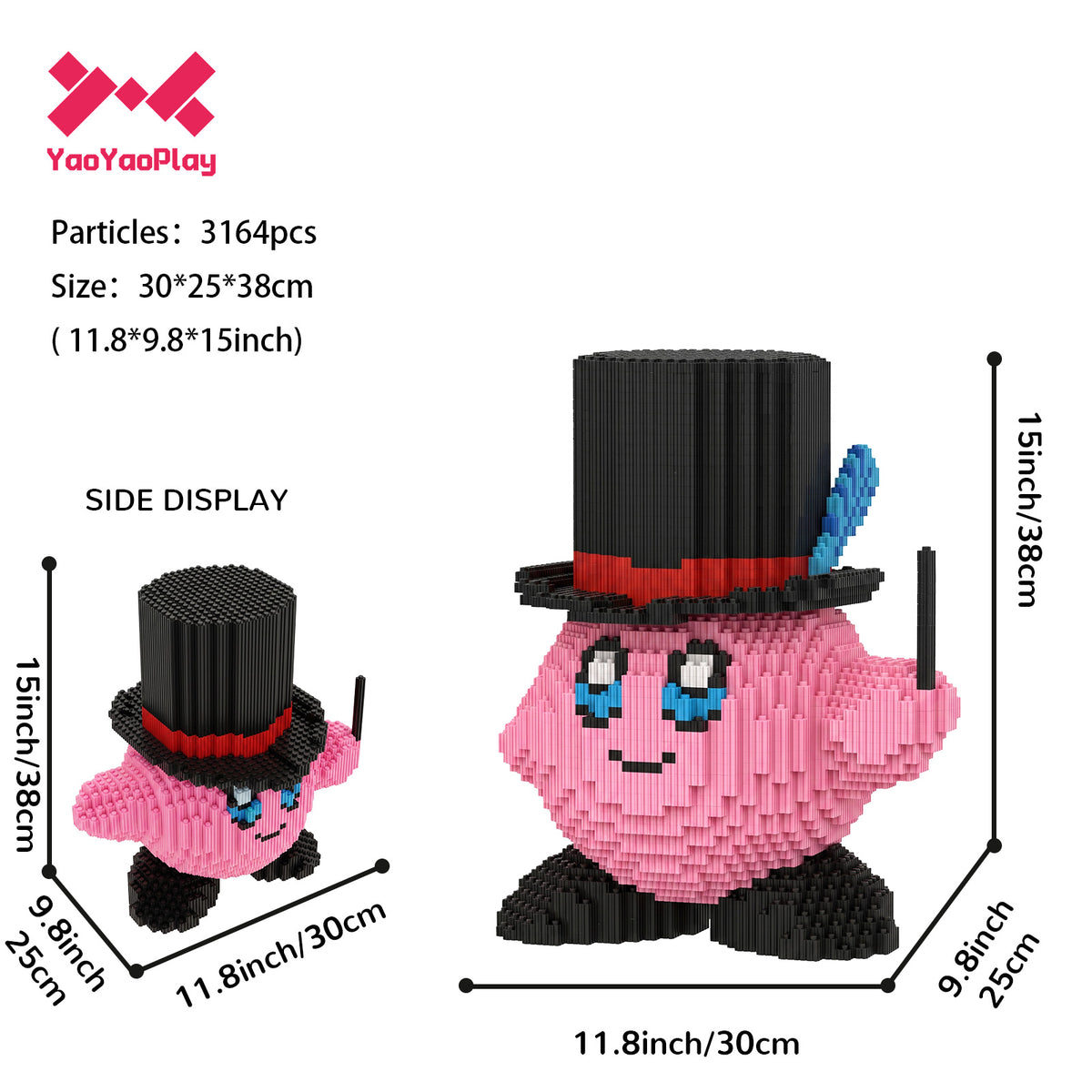 【Digital Manual Only】YaoYaoPlay Magician Kirby Building Block Set – 3164PCS