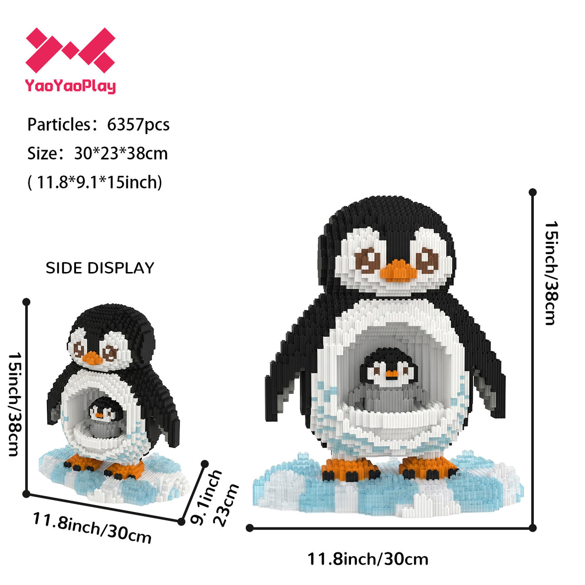 【Digital Manual Only】YaoYaoPlay Glacier Penguin Building Block Set – 6357PCS