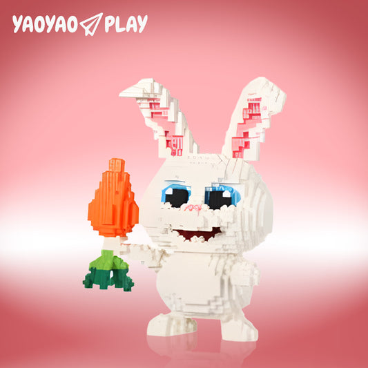 YaoYaoPlay Carrot Bunny Mini Building Block Set