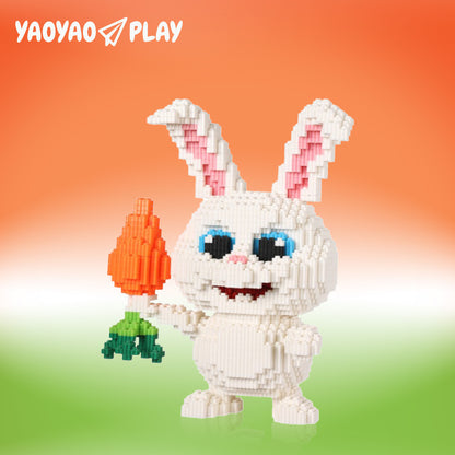 YaoYaoPlay Carrot Bunny Mini Building Block Set