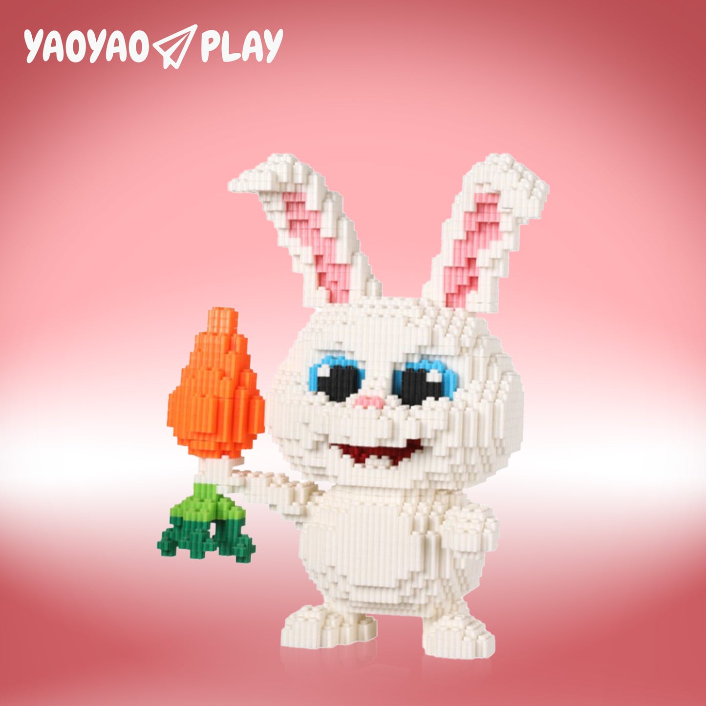 YaoYaoPlay Carrot Bunny Mini Building Block Set