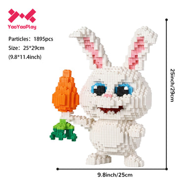 YaoYaoPlay Carrot Bunny Mini Building Block Set