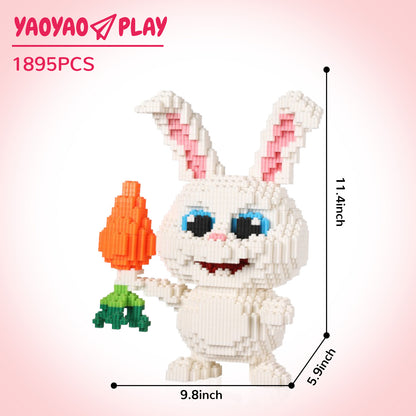 YaoYaoPlay Carrot Bunny Mini Building Block Set
