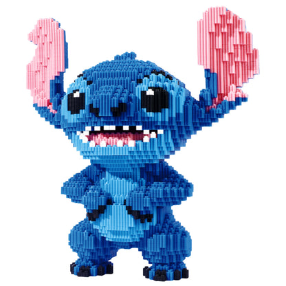 YaoYaoPlay Blue Upright-ear Stitch Building Block Set