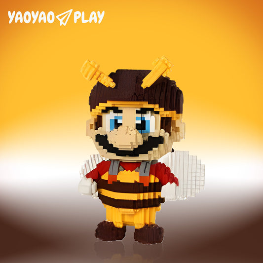 YaoYaoPlay Bee Mario Mini Building Block Set