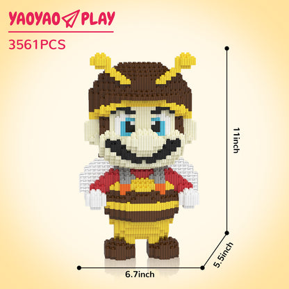 YaoYaoPlay Bee Mario Mini Building Block Set