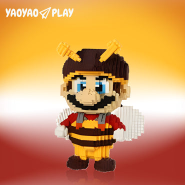 YaoYaoPlay Bee Mario Mini Building Block Set
