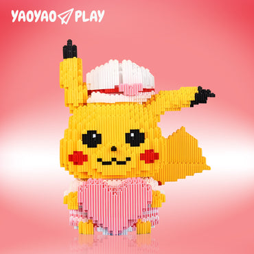 YaoYaoPlay Pikachu with Heart Mini Building Block Set