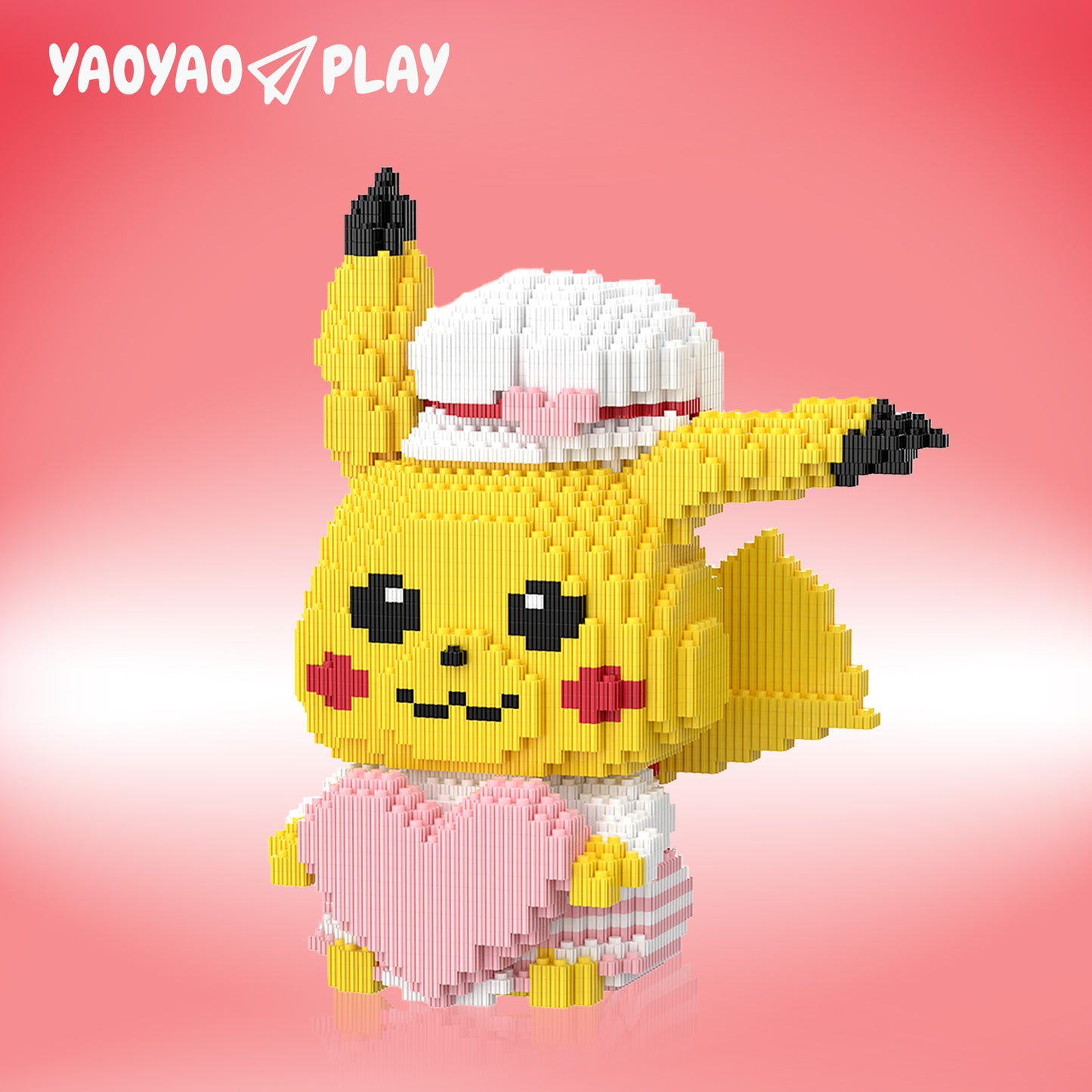 YaoYaoPlay Pikachu with Heart Mini Building Block Set