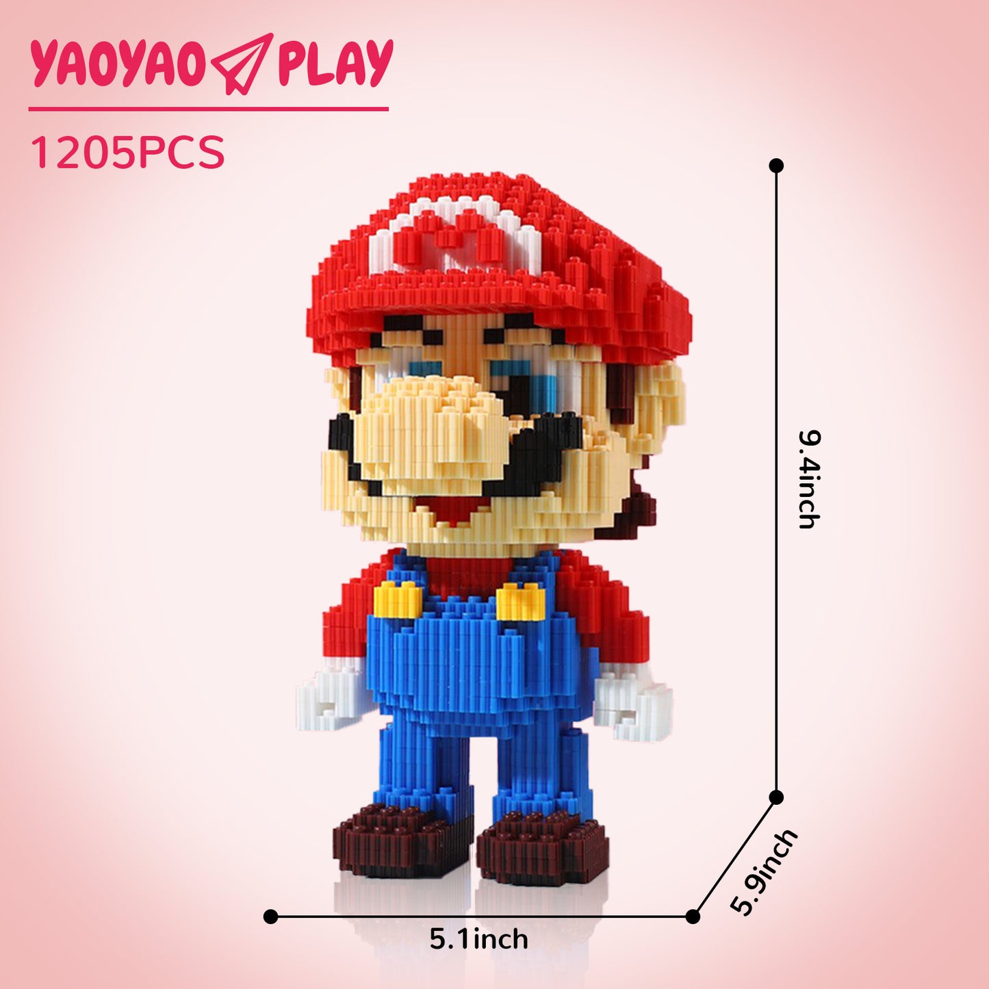 YaoYaoPlay Red Yoshi Upgrade Mini Building Block Set