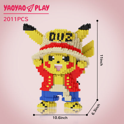 YaoYaoPlay Pirate Pikachu Mini Building Block Set