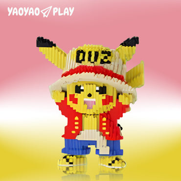 YaoYaoPlay Pirate Pikachu Mini Building Block Set