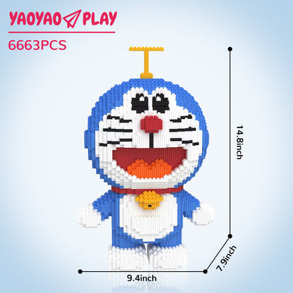 YaoYaoPlay Bamboo Copter Cat Building Block Set