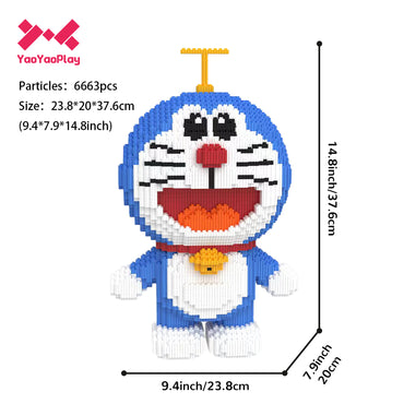 YaoYaoPlay Bamboo Copter Cat Building Block Set