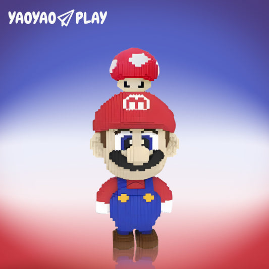 YaoYaoPlay Mushroom Red Mario Building Block Set