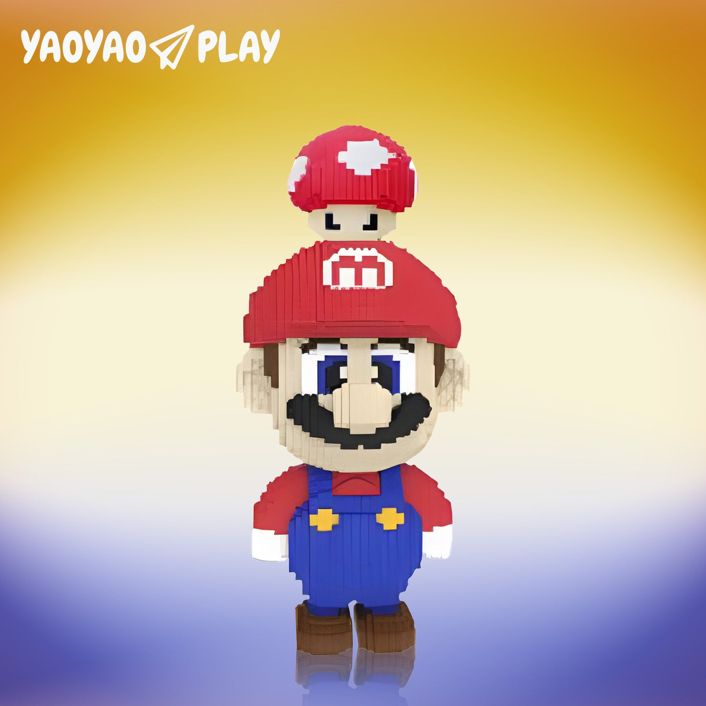 YaoYaoPlay Mushroom Red Mario Building Block Set