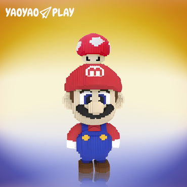 YaoYaoPlay Mushroom Red Mario Building Block Set