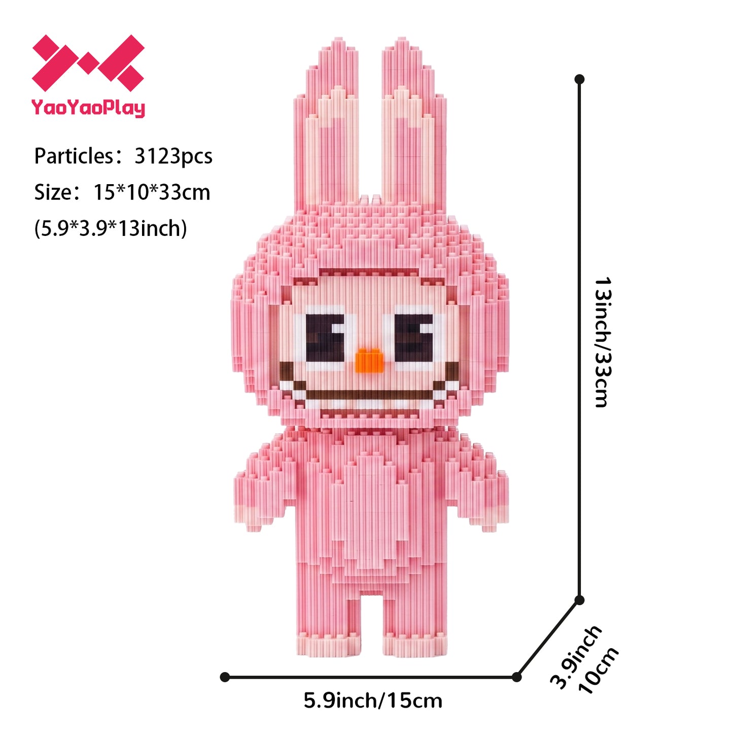 YaoYaoPlay Mischief Bunny Building Block Set
