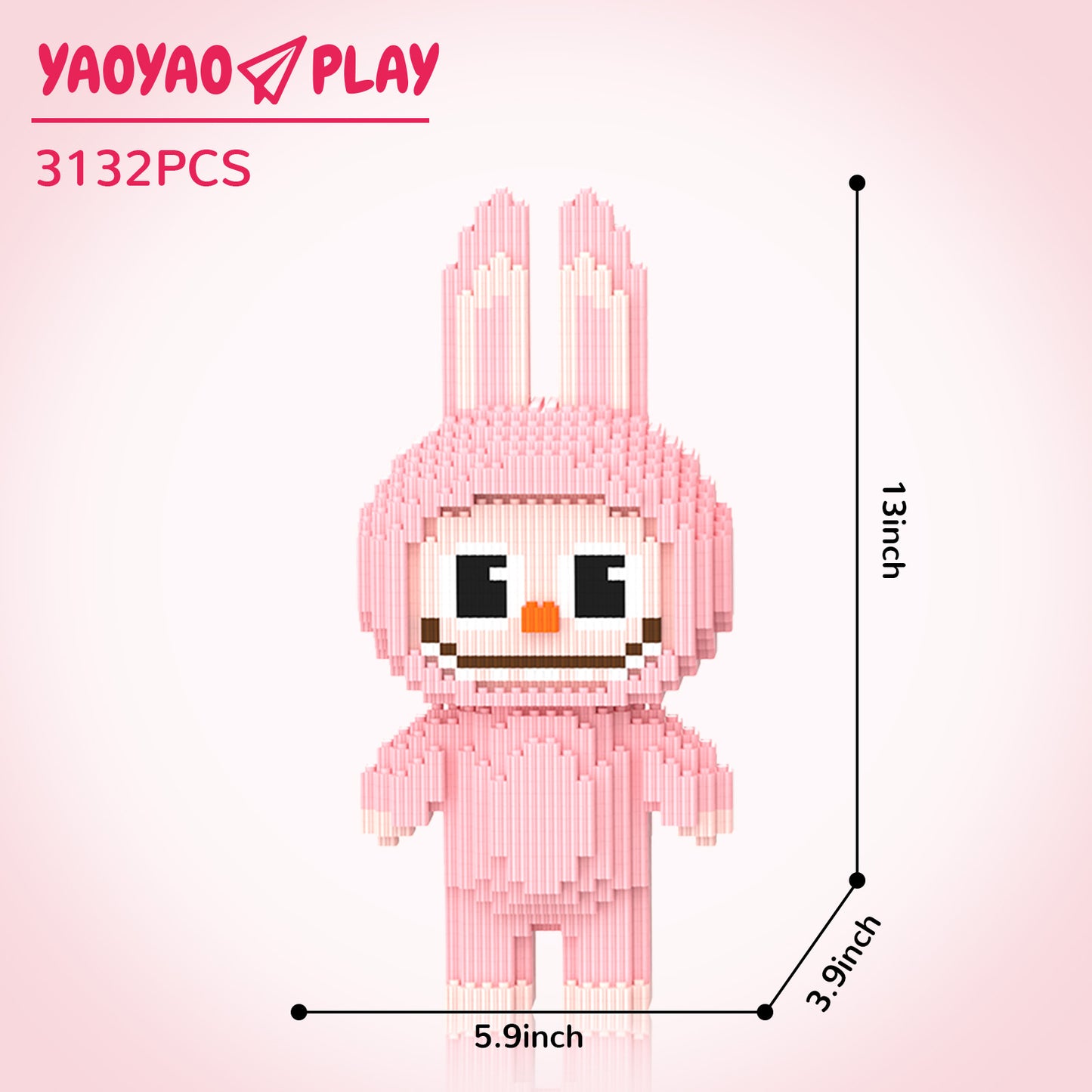 YaoYaoPlay Mischief Bunny Building Block Set