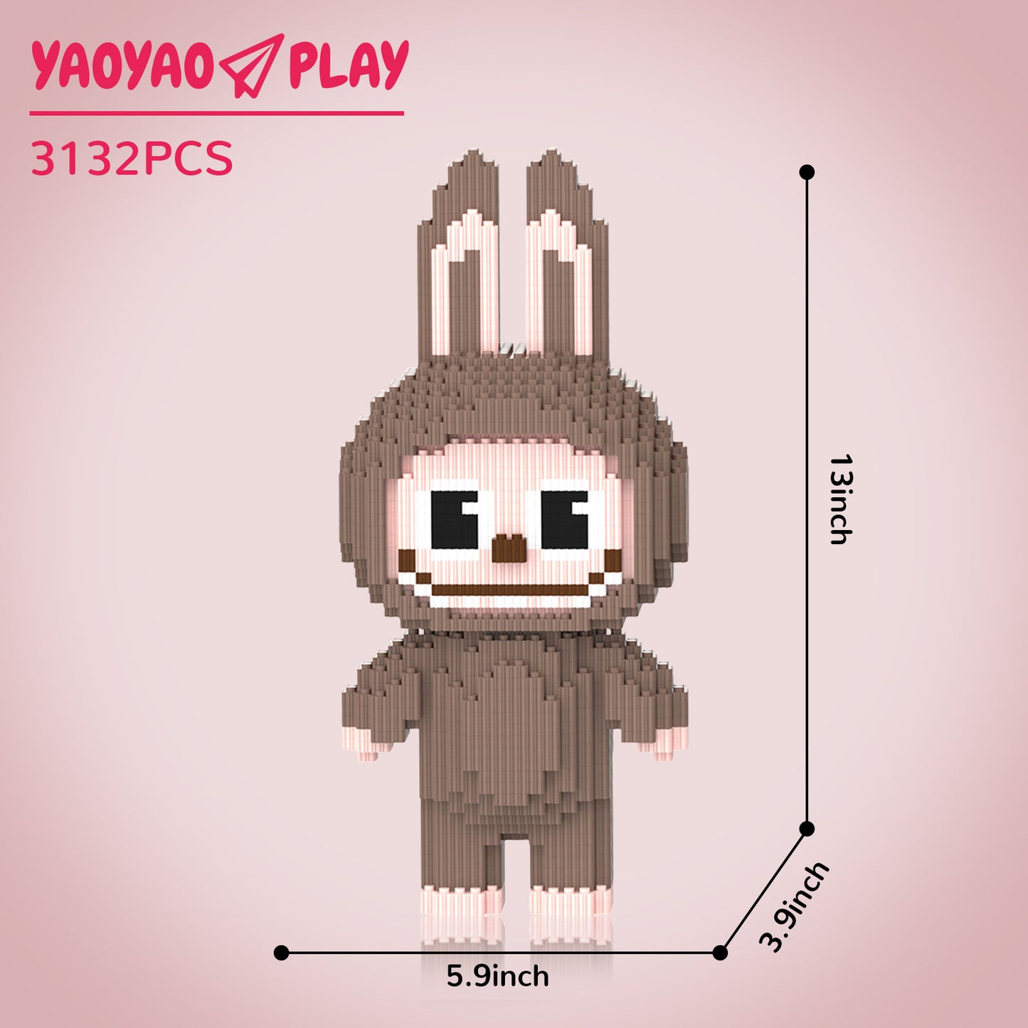 YaoYaoPlay Cocoa Bunny Building Block Set