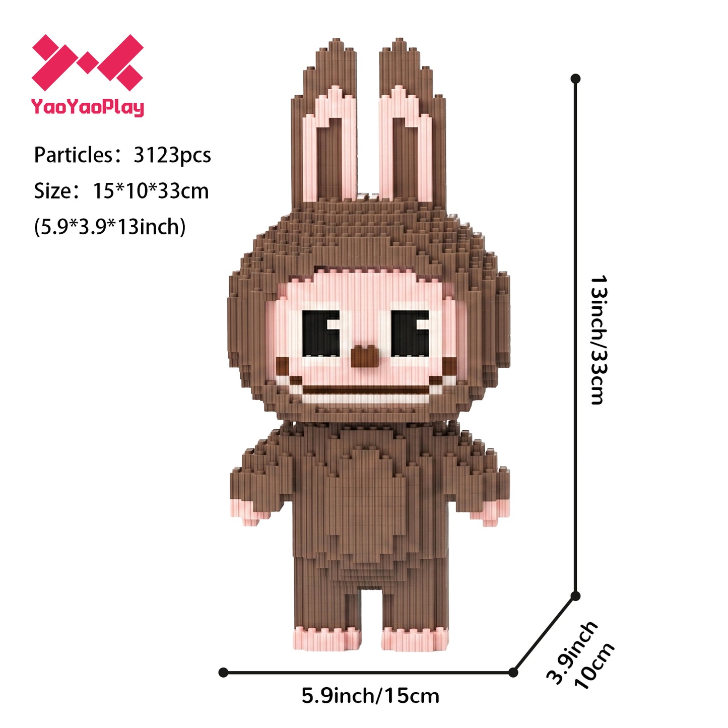 YaoYaoPlay Cocoa Bunny Building Block Set