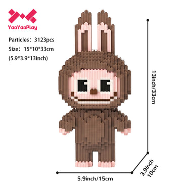 YaoYaoPlay Cocoa Bunny Building Block Set
