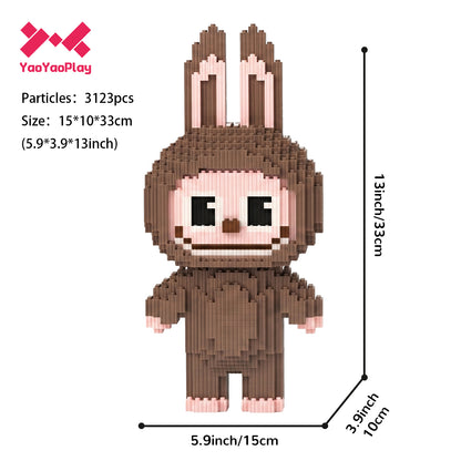 YaoYaoPlay Cocoa Bunny Building Block Set