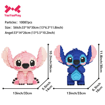 YaoYaoPlay Stitch & Angel Building Block Set – 2 Pack