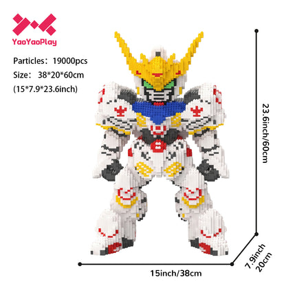 YaoYaoPlay White Samurai Mecha Building Block Set – 19000PCS