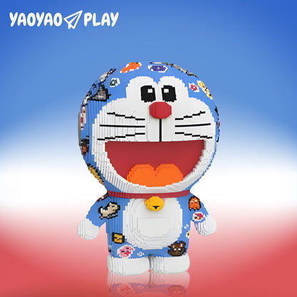 YaoYaoPlay Sticker Robot Cat Building Block Set