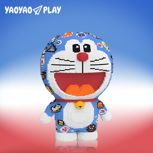 YaoYaoPlay Sticker Robot Cat Building Block Set