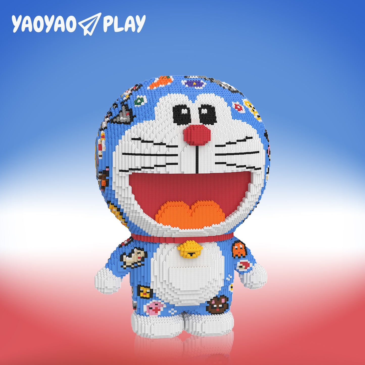 YaoYaoPlay Sticker Robot Cat Building Block Set