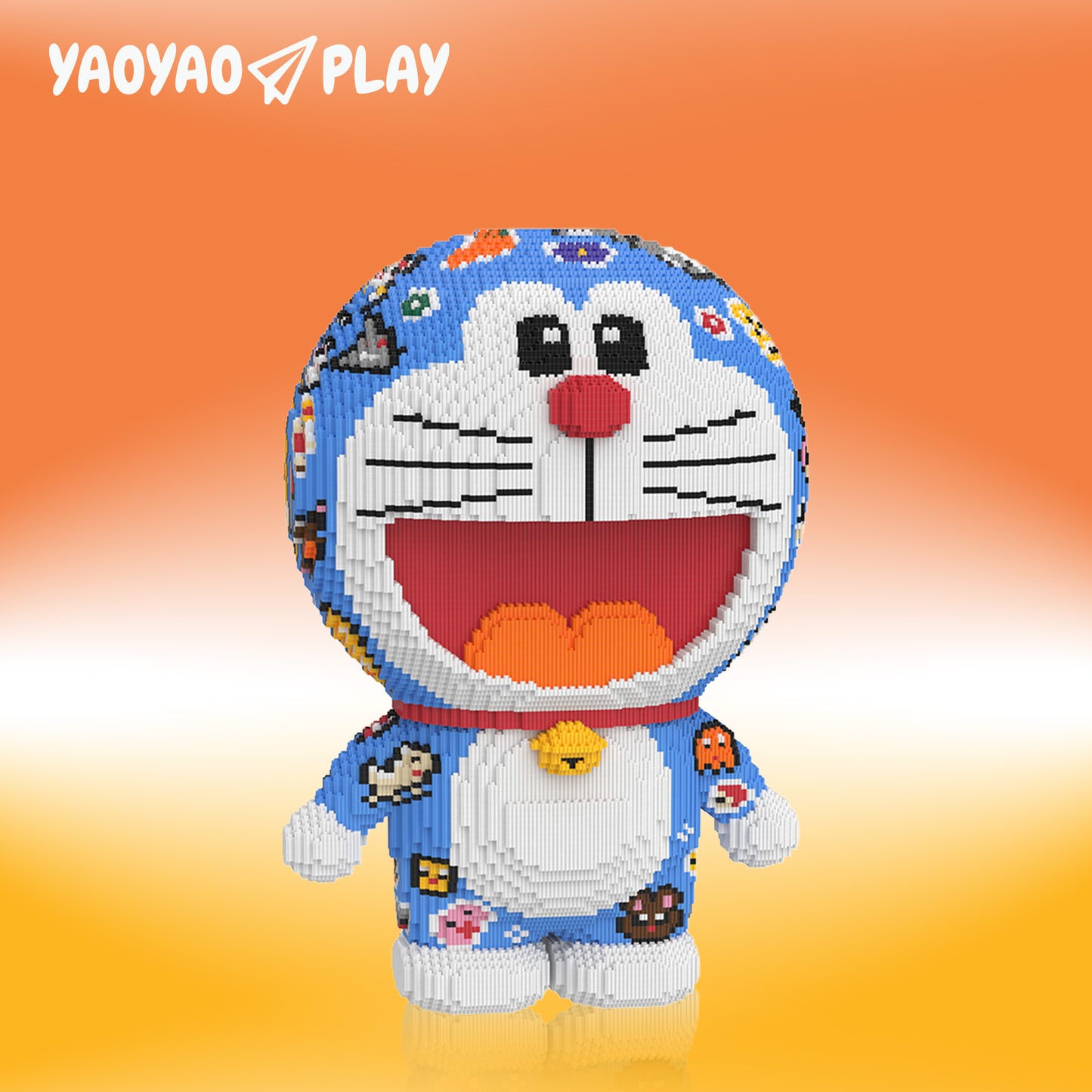 YaoYaoPlay Sticker Robot Cat Building Block Set
