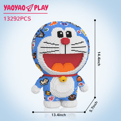 YaoYaoPlay Sticker Robot Cat Building Block Set