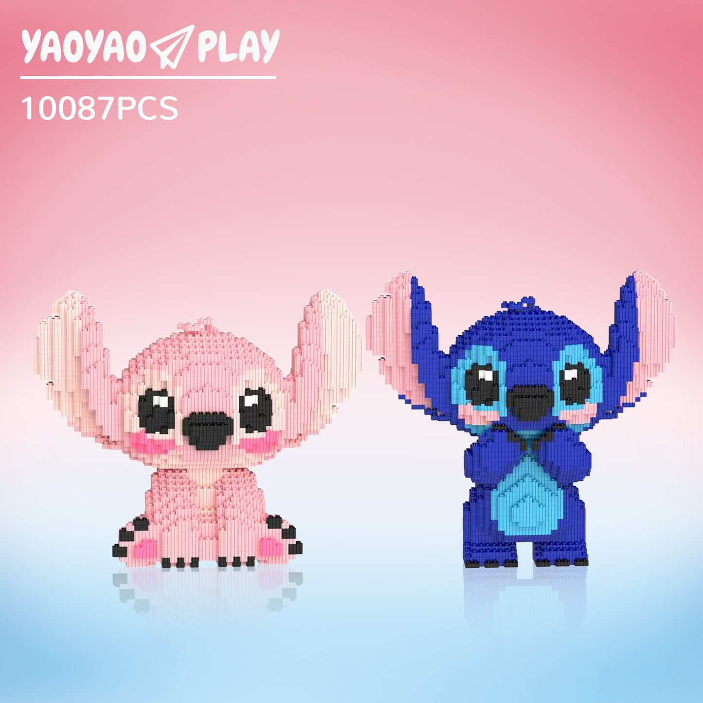 YaoYaoPlay Stitch & Angel Building Block Set – 2 Pack