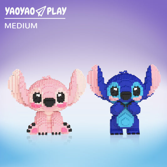 YaoYaoPlay Stitch & Angel Building Block Set – 2 Pack