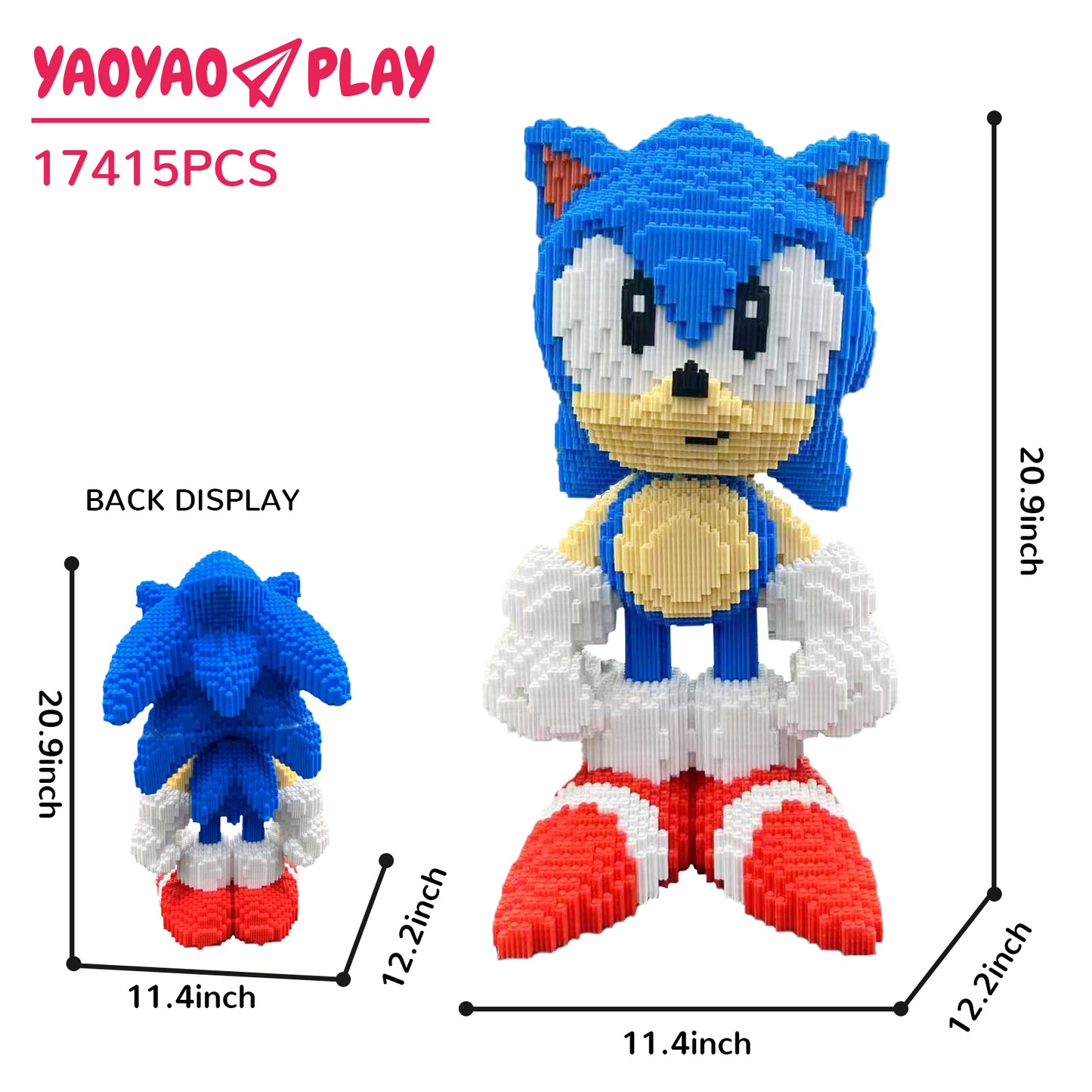 YaoYaoPlay Sonic the Hedgehog Large Building Block Set
