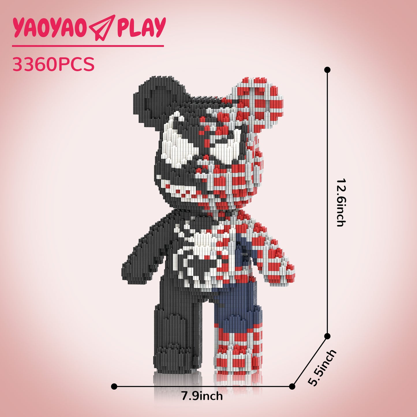 YaoYaoPlay Small Spider Bear Building Block Set